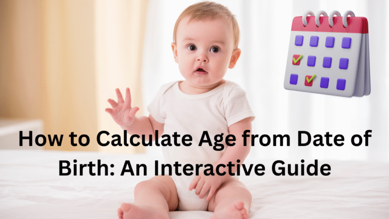 Calculate age from date of birth — interactive age calculator guide for 2025